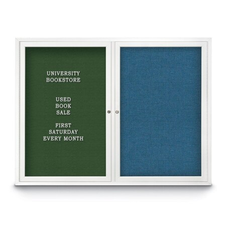 United Visual Products Corkboard, 48"x36", Rubber/Satin UV404PLUS-SATIN-RUBBER